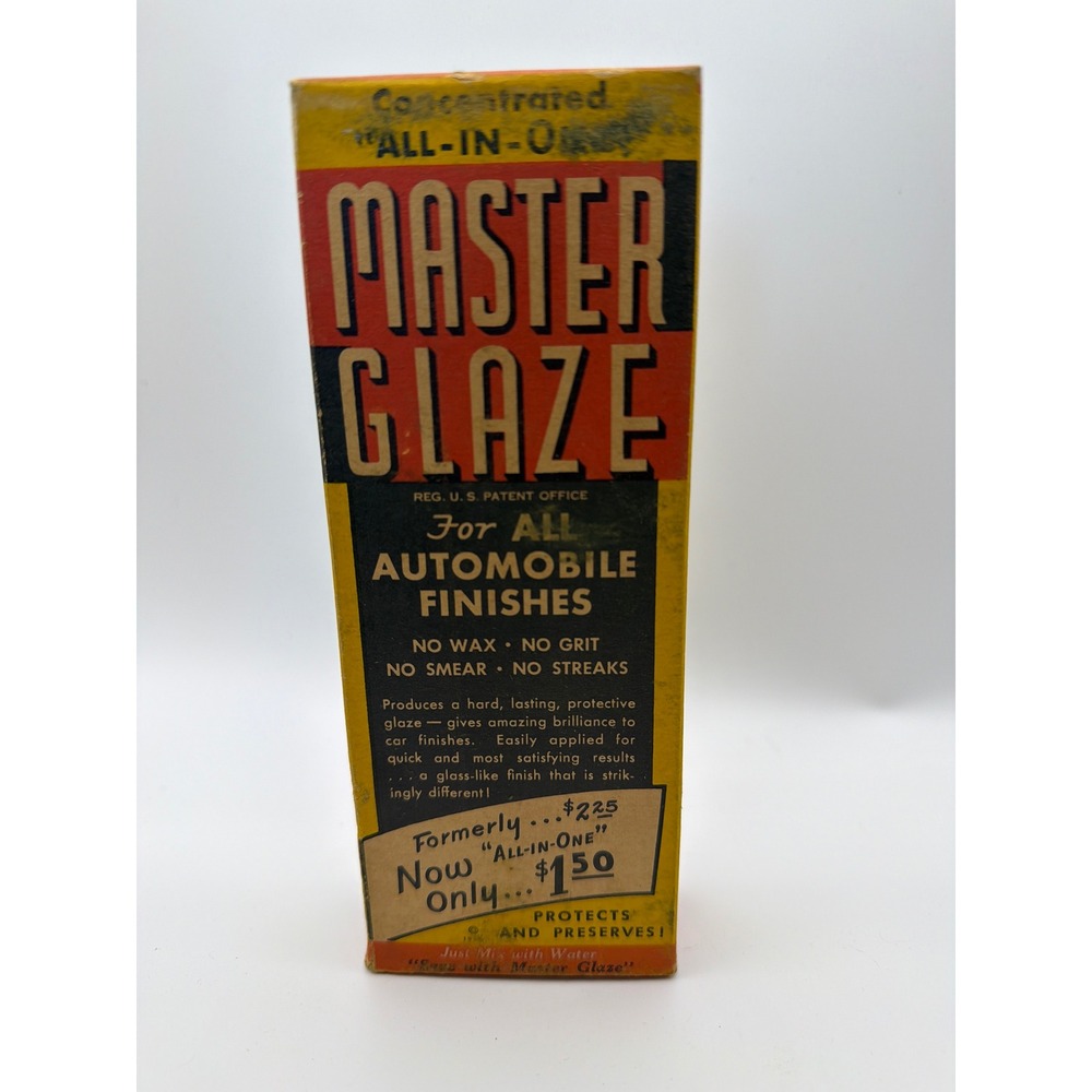 Vintage Master Glaze All-in-One Automobile Finish Box Milwaukee WI Petroliana
